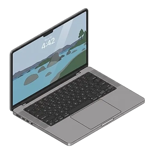 Apple アップル MacBook Pro 14インチ（2023、M3）のピクセルアート