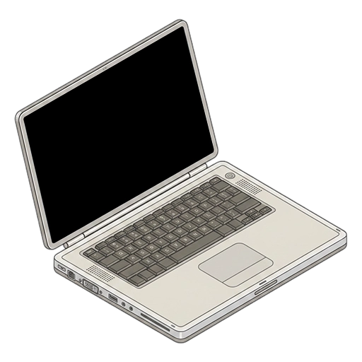 애플 파워북 G4 티타늄 "안티모니" 15.2인치 (2002, 867MHz/1GHz) 픽셀아트