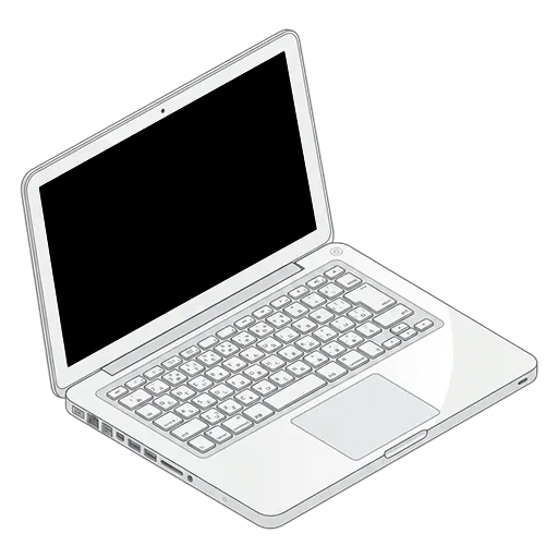 Apple アップル MacBook 13インチ（2009年下半期）のピクセルアート