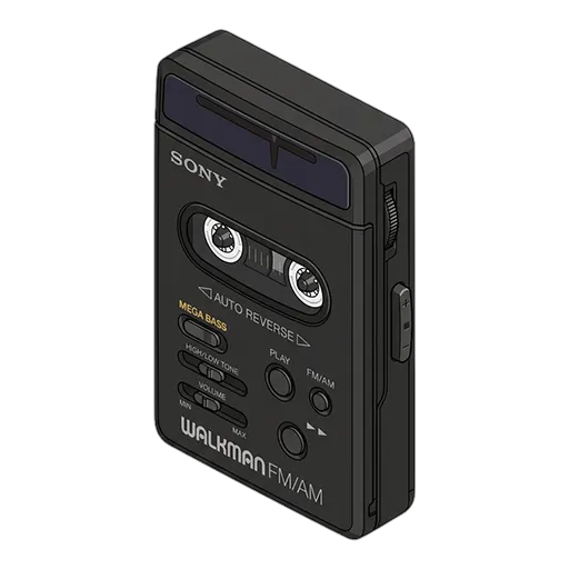 ソニー ウォークマン WM-FX33のピクセルアート