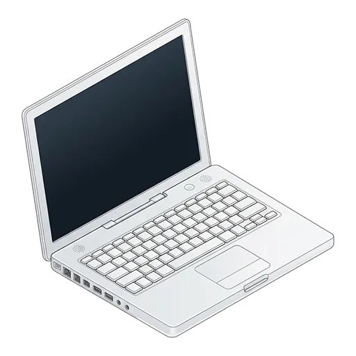 Apple アップル iBook G3 14インチ（2002年前半、デュアルUSB）のピクセルアート