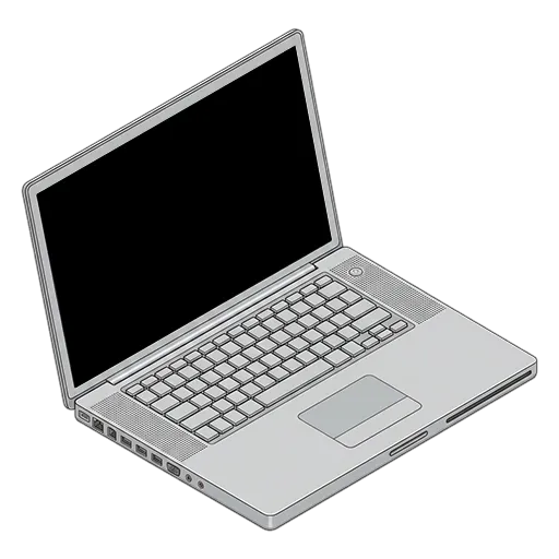 Apple PowerBook G4 17-inch (2005, Early) pixel art