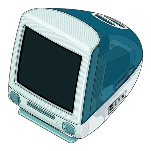 애플 아이맥 G3 15인치 (2001, 상반기, 슬롯 로딩) 픽셀아트