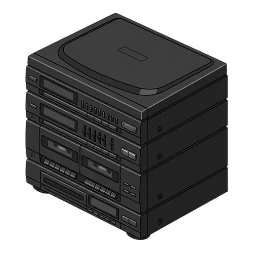 Goldstar Mini Component Stereo pixel art