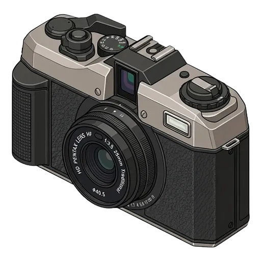 Pentax ペンタックス 17 Dark Silverのピクセルアート
