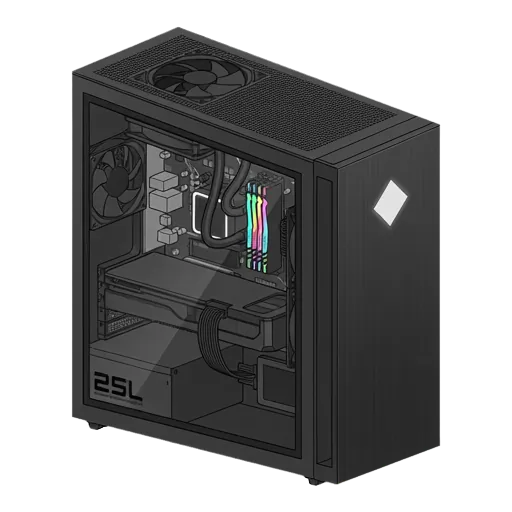 HP 오멘 25L 픽셀아트