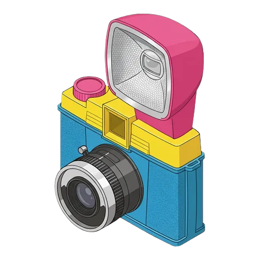 Lomography Diana F+ pixel art