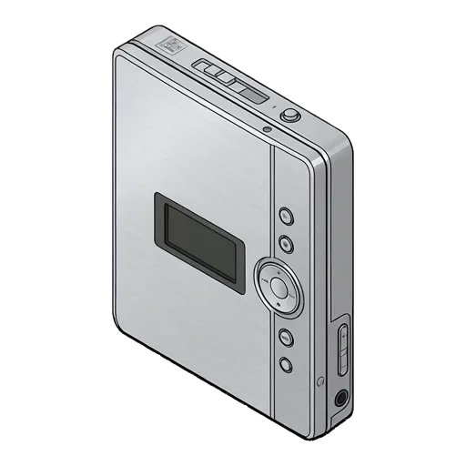 Sony MD Walkman MZ-E50 pixel art