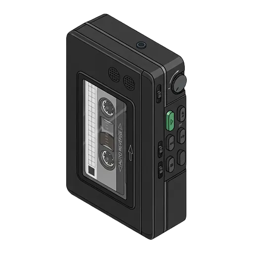 ソニー ウォークマン WM-AF54のピクセルアート