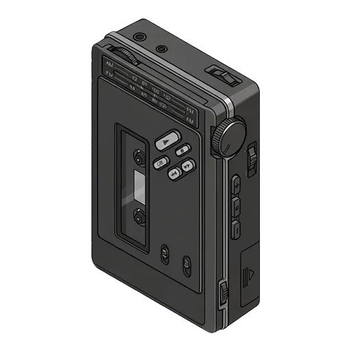 Sony Walkman WM-AF62 pixel art